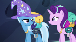 Size: 1280x720 | Tagged: safe, screencap, starlight glimmer, trixie, pony, g4, to where and back again