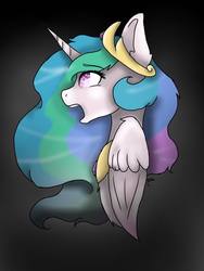 Size: 720x960 | Tagged: safe, artist:sakuwolf666, princess celestia, pony, g4, bust, female, open mouth, portrait, solo