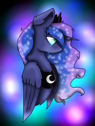 Size: 720x960 | Tagged: safe, artist:sakuwolf666, princess luna, pony, g4, bust, crying, female, portrait, solo