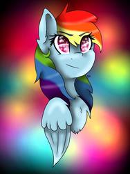 Size: 720x960 | Tagged: safe, artist:sakuwolf666, rainbow dash, pony, g4, bust, female, portrait, solo