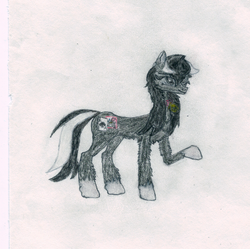 Size: 1024x1019 | Tagged: safe, artist:starkrush, oc, oc only, earth pony, pony, female, lycan pony, solo