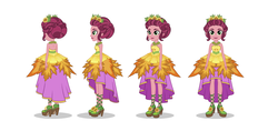 Size: 2500x1181 | Tagged: dead source, safe, artist:madisontuff, gloriosa daisy, equestria girls, g4, my little pony equestria girls: legend of everfree, alternate hairstyle, clothes, crystal gala, crystal gala dress, dress, female, freckles, gala dress, high heels, outfit, simple background, solo, turnaround, white background