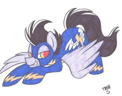 Size: 1997x1569 | Tagged: safe, artist:nanook123, oc, oc only, oc:wing, pegasus, pony, solo, wonderbolts