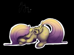 Size: 1600x1200 | Tagged: safe, artist:lerainbowturtle, fluttershy, pony, g4, female, sad, solo