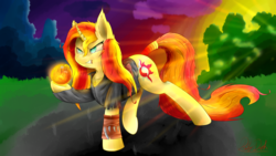 Size: 6400x3600 | Tagged: safe, artist:ruby dusk, sunset shimmer, pony, unicorn, g4, absurd resolution, female, solo