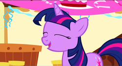 Size: 1360x736 | Tagged: safe, screencap, twilight sparkle, pony, unicorn, g4, griffon the brush off, my little pony: friendship is magic, cute, eyes closed, female, laughing, mare, open mouth, smiling, solo, twiabetes, unicorn twilight