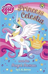 Size: 322x499 | Tagged: safe, princess celestia, g4, official, book, book cover, cover, female, g.m. berrow, looking at you, my little pony logo, princess celestia and the royal rescue, solo, stock vector, united kingdom
