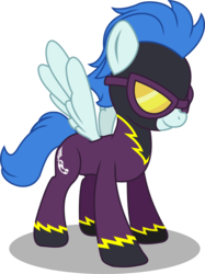Size: 1345x1800 | Tagged: safe, artist:seahawk270, nightshade, pegasus, pony, g4, clothes, costume, female, goggles, guardians of harmony, mare, shadowbolts, shadowbolts costume, shadowbolts uniform, simple background, solo, toy interpretation, transparent background