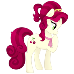 Size: 2000x2000 | Tagged: safe, artist:orcakisses, cherry jubilee, earth pony, pony, g4, cute, female, high res, jubibetes, mare, profile, raised hoof, simple background, solo, transparent background