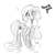 Size: 761x742 | Tagged: safe, artist:lolopan, oc, oc only, pegasus, pony, blushing, monochrome, simple background, sketch, smiling, solo, white background