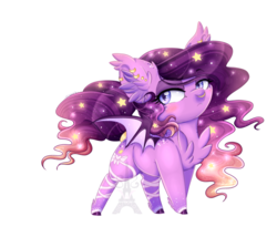 Size: 1024x878 | Tagged: safe, artist:pvrii, oc, oc only, oc:luminary lust, bat pony, pony, chibi, cute, female, mare, nose piercing, nose ring, piercing, simple background, solo, transparent background