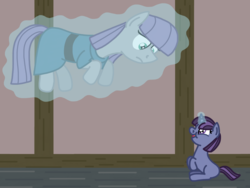 Size: 2048x1536 | Tagged: safe, artist:kindheart525, maud pie, oc, oc:moonstone, pony, kindverse, g4, baby, baby pony, fear of flying, levitation, magic, magical lesbian spawn, offspring, parent:maud pie, parent:trixie, parents:mauxie, story included, telekinesis