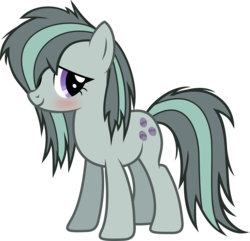 Size: 6000x5776 | Tagged: safe, artist:slb94, marble pie, g4, 80s, absurd resolution, alternate hairstyle, blushing, cute, female, hair over one eye, marblebetes, messy mane, simple background, solo, transparent background, vector