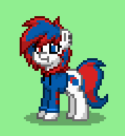 Size: 178x194 | Tagged: safe, oc, oc only, oc:3-dee, pony, pony town, clothes, green background, screenshots, simple background, solo