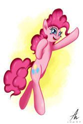 Size: 2000x3000 | Tagged: safe, artist:truffle shine, pinkie pie, earth pony, pony, g4, bipedal, female, high res, signature, solo