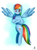 Size: 2000x2700 | Tagged: safe, artist:truffle shine, rainbow dash, g4, female, flying, high res, signature, solo, wings