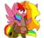 Size: 2100x1850 | Tagged: safe, artist:ashleigharts, oc, oc only, oc:rainbow melody, alicorn, pony, alicorn oc, bipedal, lute, musical instrument, rainbow hair, simple background, solo, transparent background