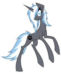 Size: 893x1119 | Tagged: safe, artist:basykail, oc, oc only, oc:coldyclaw, pony, unicorn, concave belly, female, mare, rearing, simple background, slender, solo, thin, transparent background