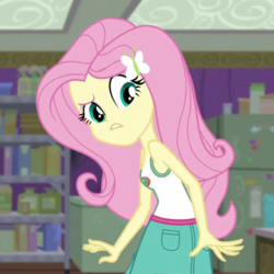 Size: 450x450 | Tagged: safe, screencap, fluttershy, equestria girls, g4, my little pony equestria girls: legend of everfree, cropped, female, solo