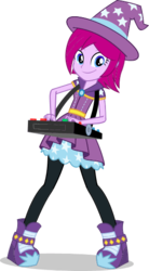 Size: 293x529 | Tagged: source needed, safe, fuchsia blush, equestria girls, g4, my little pony equestria girls: rainbow rocks, official, female, hat, musical instrument, official artwork, piano, simple background, solo, transparent background