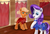 Size: 2532x1728 | Tagged: dead source, safe, artist:cattle32, applejack, rarity, pony, g4, cheongsam, chinese, clothes, dress, duo