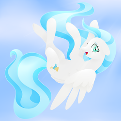 Size: 2000x2000 | Tagged: safe, artist:orcakisses, oc, oc only, oc:fanfair falls, pegasus, pony, falling, female, high res, mare, solo