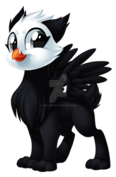 Size: 1024x1563 | Tagged: safe, artist:centchi, oc, oc only, oc:faix, griffon, simple background, solo, transparent background, watermark