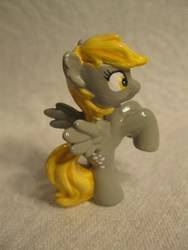 Size: 480x640 | Tagged: safe, artist:trueluminescence, derpy hooves, pegasus, pony, g4, blind bag, customized toy, female, irl, mare, photo, rearing, solo, spread wings, toy