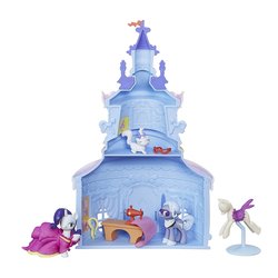 Size: 1500x1500 | Tagged: safe, hoity toity, opalescence, rarity, g4, blind bag, carousel boutique, playset, simple background, toy, white background