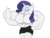 Size: 1024x768 | Tagged: safe, artist:broozerpunch, rarity, anthro, g4, arm hooves, female, hyper, muscles, overdeveloped muscles, ripped rarity, simple background, solo, transparent background