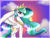 Size: 1600x1200 | Tagged: safe, artist:lada03, princess celestia, alicorn, pony, g4, cute, cutelestia, female, mare, smiling, solo, spread wings