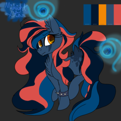 Size: 2560x2560 | Tagged: safe, artist:brokensilence, oc, oc only, oc:midnight star, high res, orbs, reference sheet, solo, spiked wristband