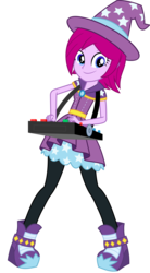 Size: 3966x7160 | Tagged: dead source, safe, artist:pink1ejack, fuchsia blush, equestria girls, g4, my little pony equestria girls: rainbow rocks, absurd resolution, clothes, female, hat, simple background, smiling, solo, transparent background, vector, wizard hat