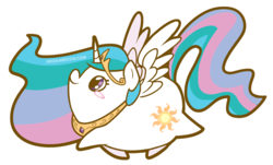 Size: 827x500 | Tagged: safe, artist:coggler, artist:frog&cog, artist:gopherfrog, princess celestia, pony, g4, blushing, chubbie, cute, cutelestia, female, mare, simple background, solo, spread wings, transparent background