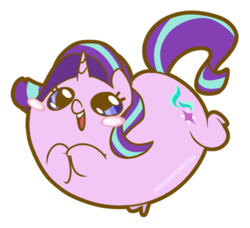 Size: 548x500 | Tagged: safe, artist:coggler, artist:frog&cog, artist:gopherfrog, starlight glimmer, pony, unicorn, g4, blushing, chubbie, cute, female, glimmerbetes, mare, open mouth, simple background, solo, transparent background
