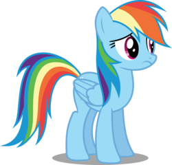 Size: 6672x6400 | Tagged: safe, artist:itv-canterlot, rainbow dash, g4, stranger than fan fiction, .ai available, .svg available, absurd resolution, female, simple background, solo, transparent background, vector, worried