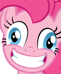 Size: 2561x3058 | Tagged: safe, artist:cyanlightning, pinkie pie, g4, animated, close-up, eye twitch, faic, female, forced smile, gif, high res, insanity, loop, smiling, solo