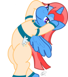 Size: 2028x2290 | Tagged: safe, artist:stone39, oc, oc only, oc:skyfall, alicorn, pony, alicorn oc, bedroom eyes, clothes, high res, horn, jumpsuit, solo, wings