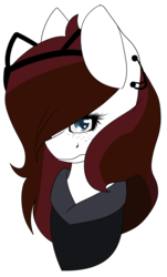 Size: 1024x1696 | Tagged: safe, artist:fizzy2014, oc, oc only, earth pony, pony, bust, clothes, female, mare, portrait, simple background, solo, transparent background