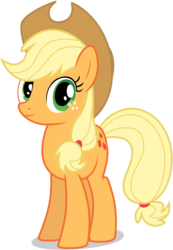 Size: 3400x4900 | Tagged: safe, artist:tomfraggle, applejack, earth pony, pony, g4, absurd resolution, female, simple background, smiling, solo, transparent background, vector