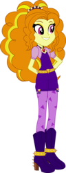 Size: 892x2312 | Tagged: safe, artist:robocheatsy, adagio dazzle, equestria girls, g4, my little pony equestria girls: rainbow rocks, boots, clothes, cute, female, hands behind back, high heel boots, simple background, smiling, solo, transparent background, vector
