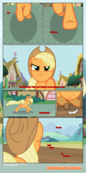 Size: 1919x3845 | Tagged: safe, artist:estories, applejack, earth pony, pony, comic:a(pple)ffection, g4, comic, female, running, solo