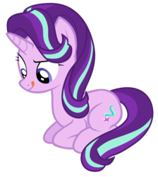 Size: 7000x7800 | Tagged: safe, artist:tardifice, starlight glimmer, pony, every little thing she does, g4, absurd resolution, cute, female, licking, licking lips, prone, simple background, smiling, solo, tongue out, transparent background, vector