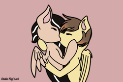 Size: 3000x2000 | Tagged: source needed, useless source url, safe, artist:dookin, oc, oc only, pegasus, pony, high res, kissing, request