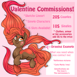 Size: 1280x1280 | Tagged: safe, artist:dragonfoxgirl, oc, oc only, pony, commission info, prices, solo, valentine's day