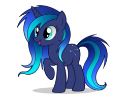 Size: 5000x3906 | Tagged: safe, artist:duskie-06, oc, oc only, oc:stellarium, pony, unicorn, absurd resolution, cute, cutie mark, female, mare, ocbetes, open mouth, raised hoof, show accurate, simple background, smiling, solo, transparent background, vector