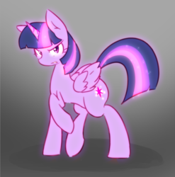 Size: 1403x1419 | Tagged: safe, artist:akainu_pony, twilight sparkle, alicorn, pony, female, gradient background, solo, twilight sparkle (alicorn)