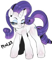Size: 950x1093 | Tagged: safe, artist:nekubi, rarity, g4, female, simple background, solo