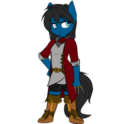 Size: 960x960 | Tagged: safe, artist:rice, oc, oc only, oc:blue pone, earth pony, anthro, plantigrade anthro, anthro oc, solo