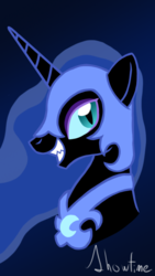 Size: 720x1280 | Tagged: safe, artist:showtimeandcoal, nightmare moon, pony, g4, antagonist, bust, commission, female, portrait, solo